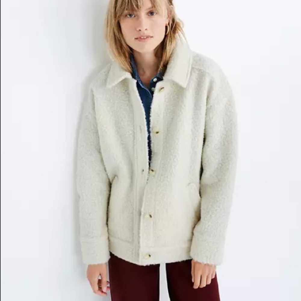Madewell Bouclé Bomber Jacket size S